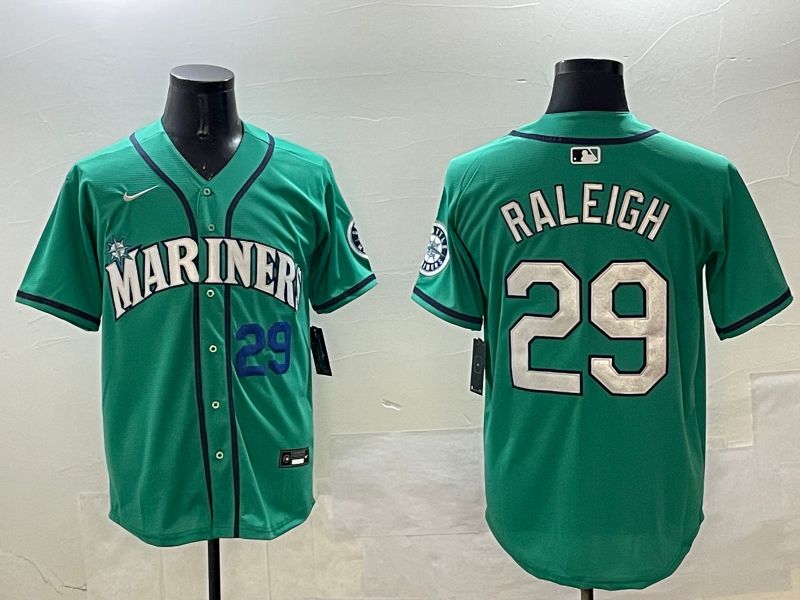 Men Seattle Mariners #29 Raleigh Green Game Nike 2025 MLB Jersey style 3